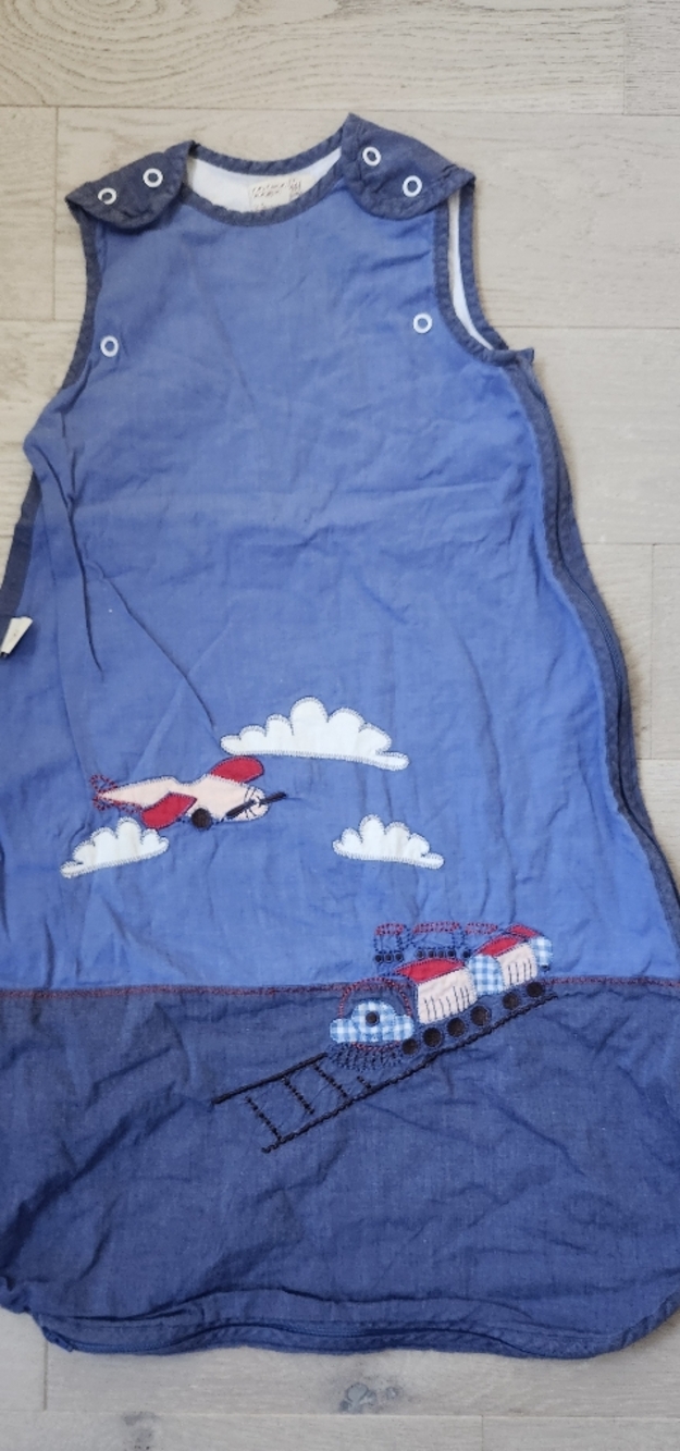 Little Biscuit Babygear Airplane Sleep Sack 0-6 Months .5Tog Blue